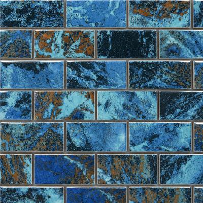 Aquabella Abyss Thonis 1x2 Porcelain Mosaic 12"x12" Pool Tile (AY-1222)
