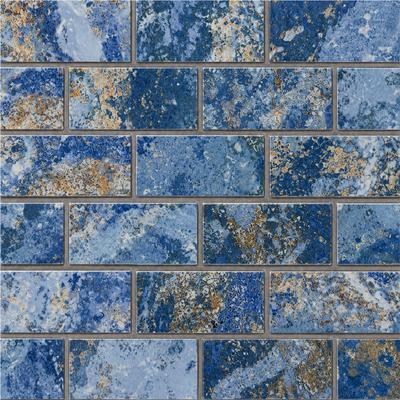 Aquabella Abyss Tikal 1x2 Porcelain Mosaic 12"x12" Pool Tile (AY-1224)
