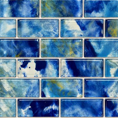 Aquabella Espania Alicante 1x2 Glass Mosaic 12"x12" Pool Tile
