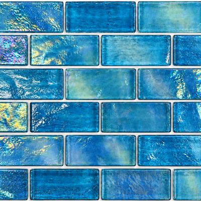 Aquabella Aurora Borealis Marvel 1x2 Glass Mosaic 12"x12" Pool Tile (AB-1211)