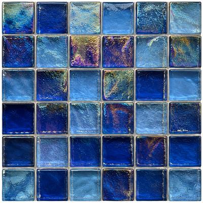 Aquabella Aurora Borealis Crystal 1x1 Glass Mosaic 12"x12" Pool Tile (AB-1110)