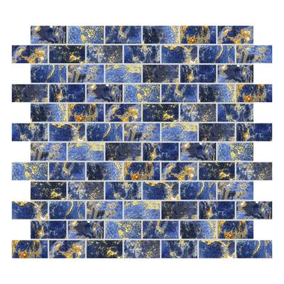 Aquabella Caribbean Grand Cayman 1x2 Porcelain Mosaic 12"x12" Pool Tile (CB-1261)