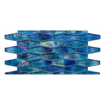 Aquabella Aloha Oahu Border Hex Glass Mosaic 12"x12" Pool Tile