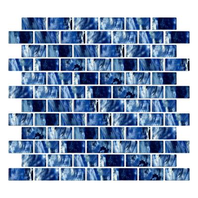 Aquabella Espania Leon 1x2 Glass Mosaic 12"x12" Pool Tile