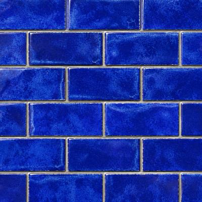 Aquabella Atlantic Deepwater 1x2 Porcelain Mosaic 12"x12" Pool Tile
