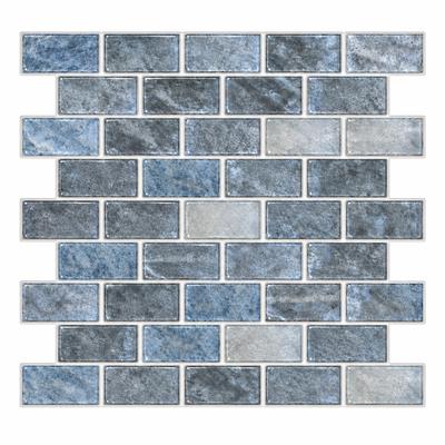 Aquabella Manhattan Union Square 1x2 Glass Mosaic 12"x12" Pool Tile