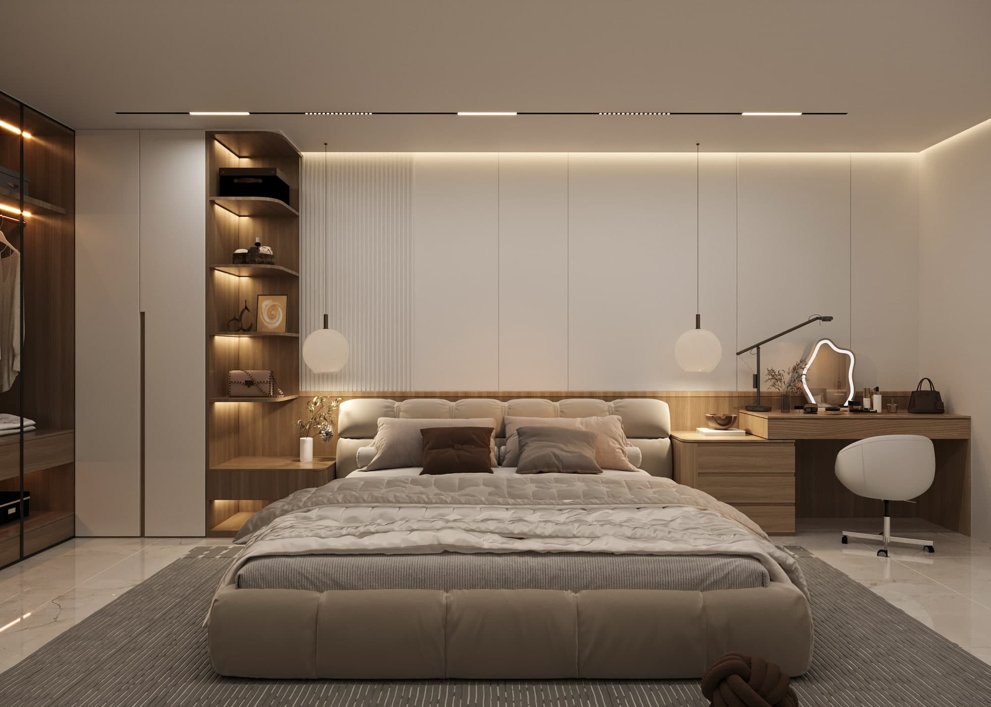 Bedroom 3D Rendering - Image 1