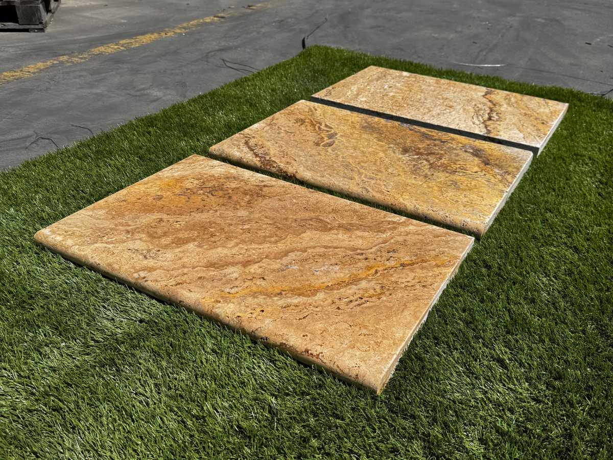 Autumn Leaves 3cm Double Bullnose Pool Coping 12x24 - Image 2
