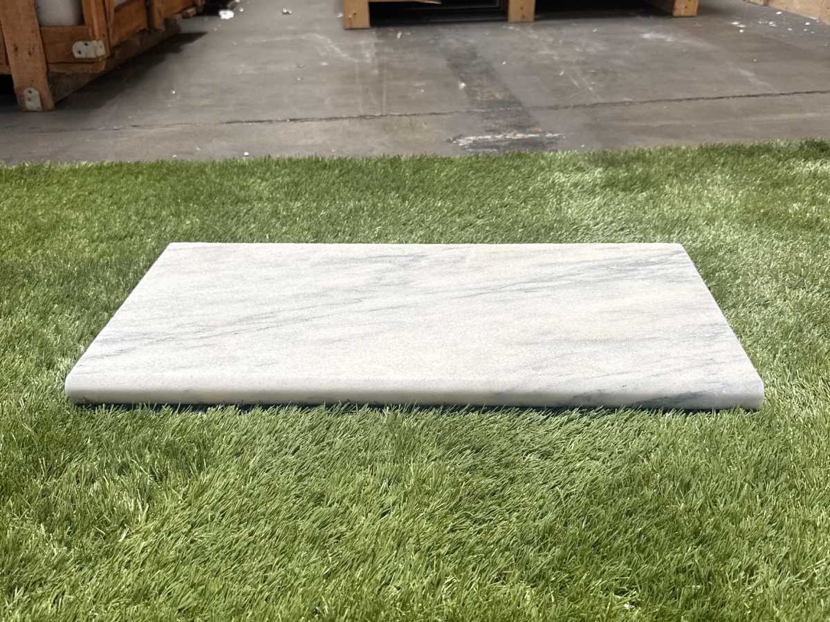 Carrara Equinox Marble 3cm Bullnose Pool Coping 12x24 - Image 3