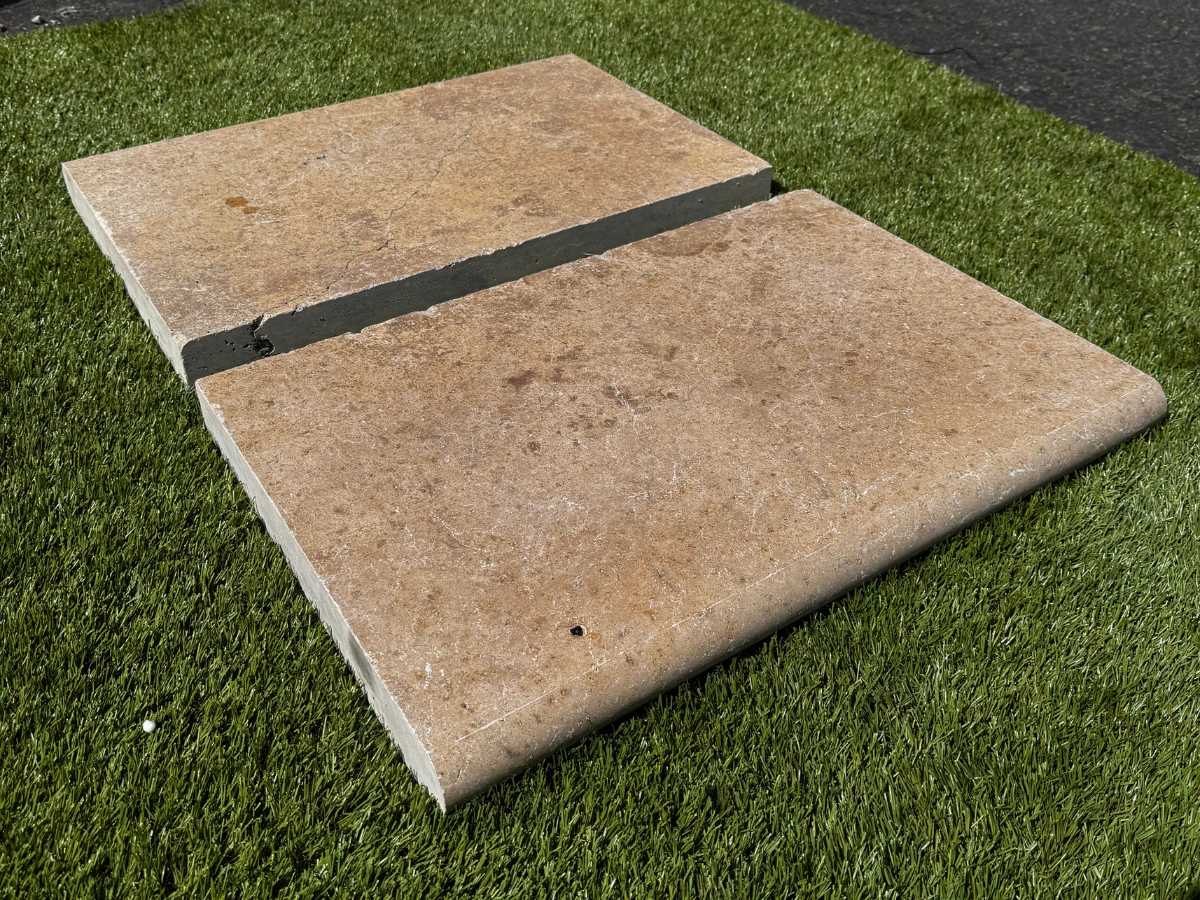 Chocolate Brown 5cm Double Bullnose Pool Coping 12x24 - Image 3