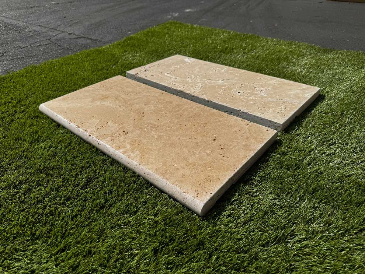 Cordoba Cream 3cm Bullnose Pool Coping 12x12 - Image 2