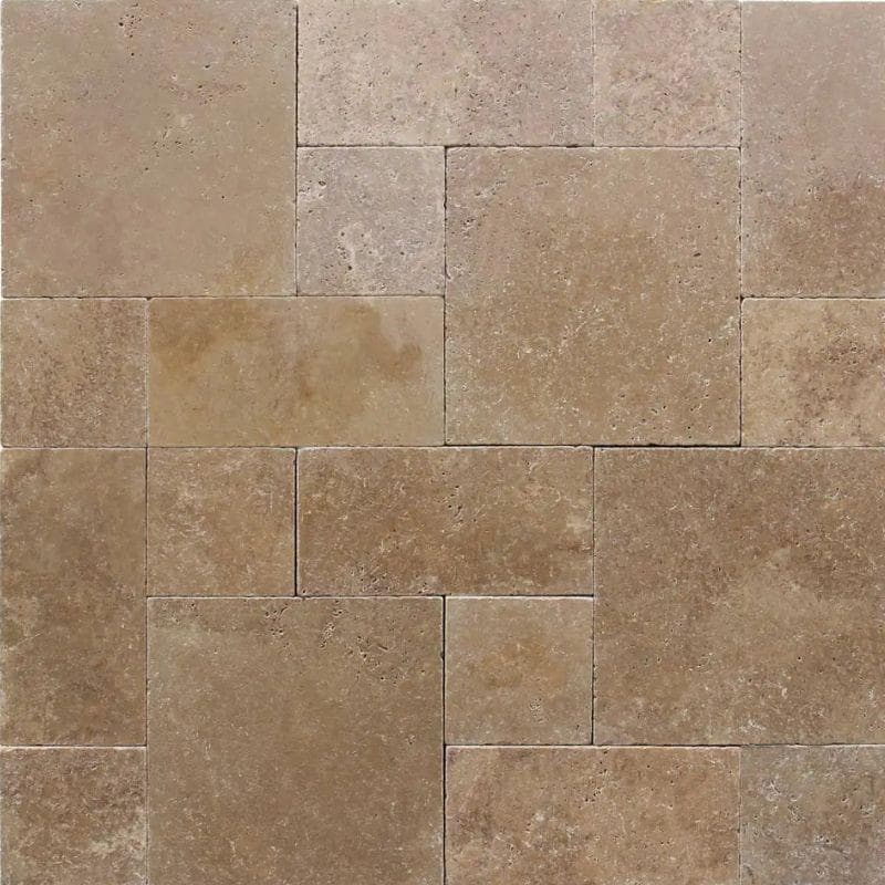 Noce Travertine 3cm Paver Roman Pattern - Image 1