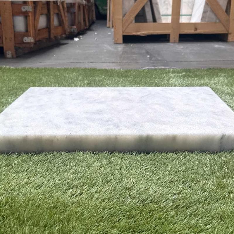Carrara Equinox Marble 5cm Double Modern Pool Coping 12x24 - Image 4