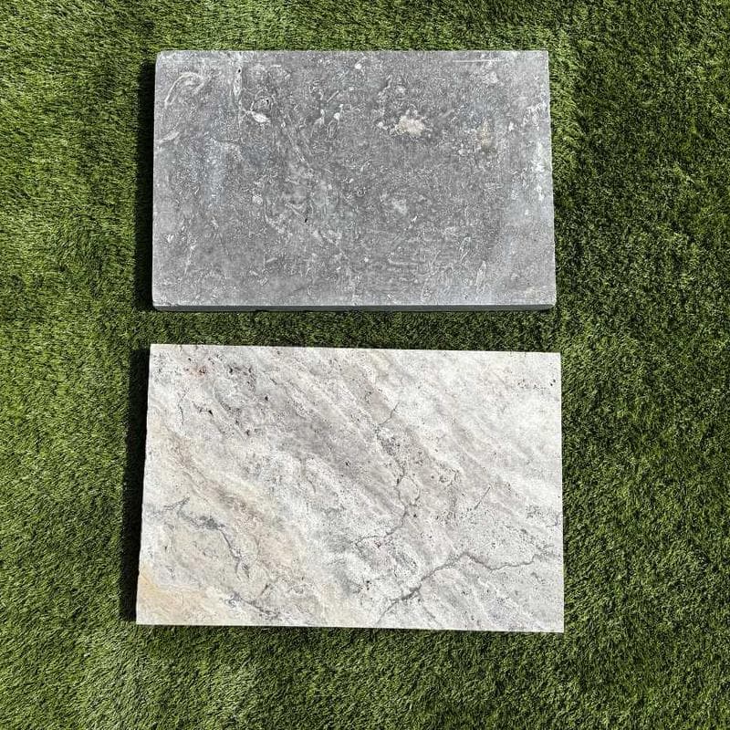 Silver Travertine 5cm Modern Pool Coping 16x24 - Image 1