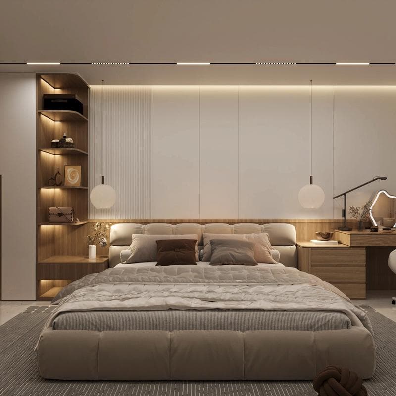 Bedroom 3D Rendering - Image 1
