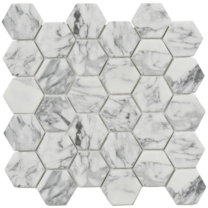 Rialto Statuary Hexagon Mosaic 12x12 - Image 1