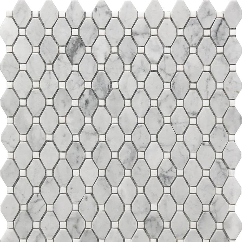 Rialto Small Marble Rhombus Mosaic 12x12 - Image 1
