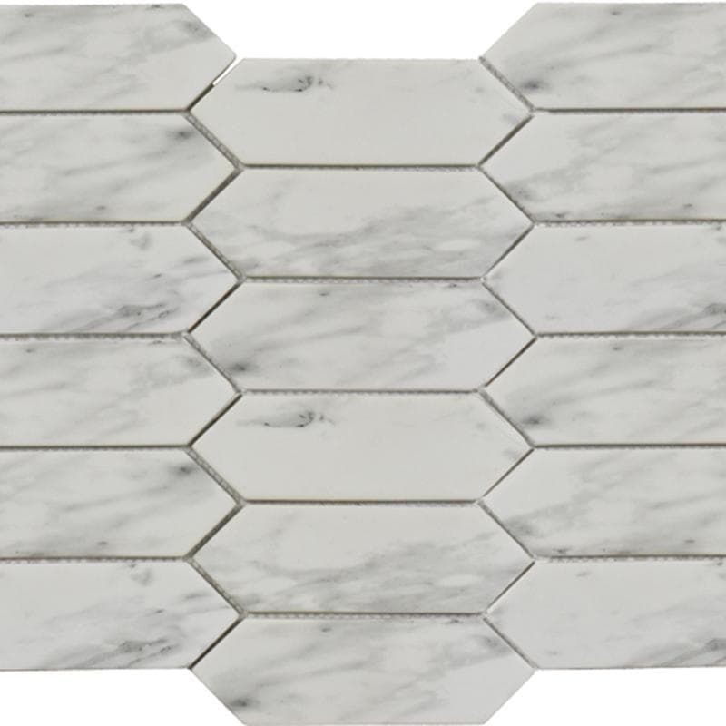 Rialto Marble Picket Mosaic 14x10 - Image 1