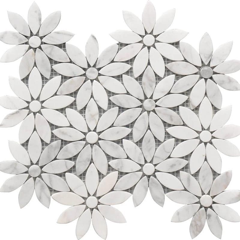 Rialto Daisy Zephyrer Marble Mosaic 10x12 - Image 1