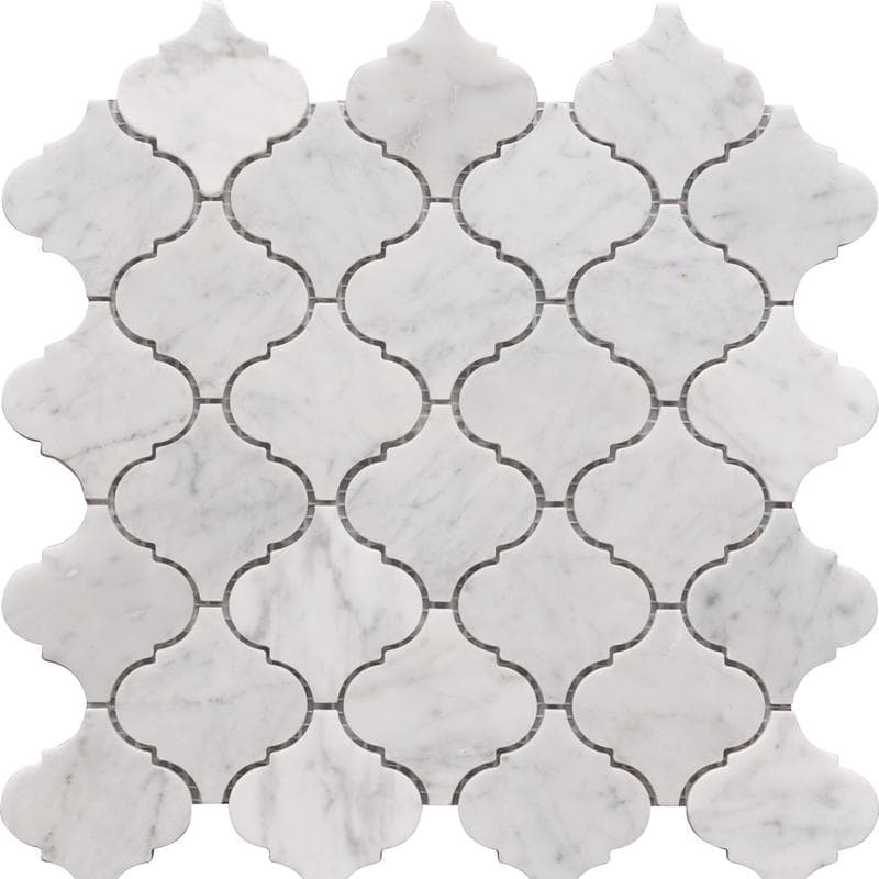 Rialto Carrara Marble Lantern 12x12 Mosaic - Image 1