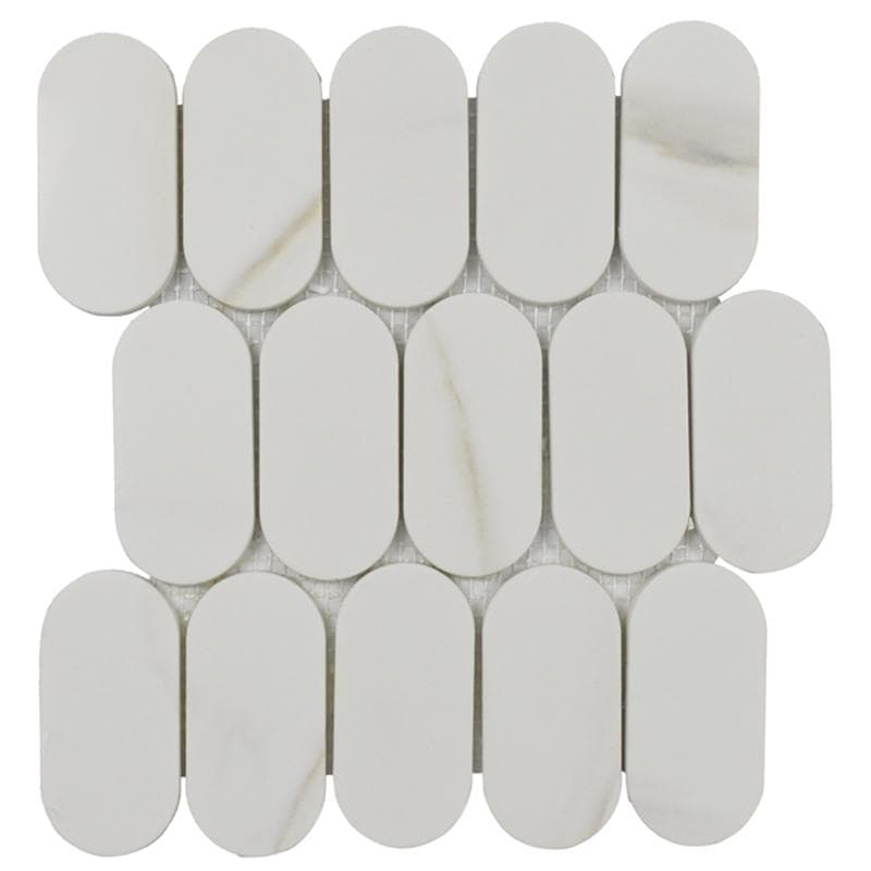 Rialto Calcata Gold Oval Mosaic 10x10 - Image 1