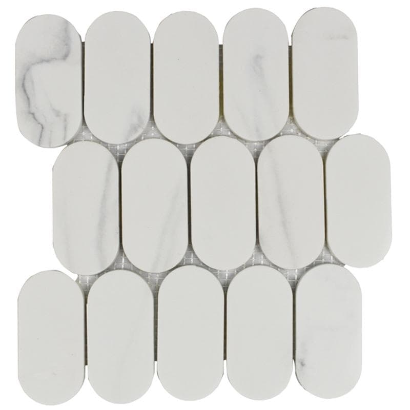 Rialto Calacata Oval Mosaic 10x10 - Image 1