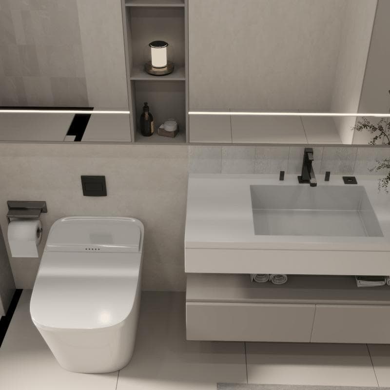 Bathroom 3D Rendering - Image 1