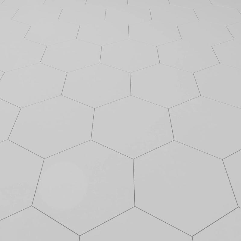 Riviera Solid White 8x9 Hexagon - Image 5