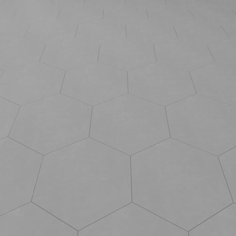 Riviera Solid Gray 8x9 Hexagon - Image 5