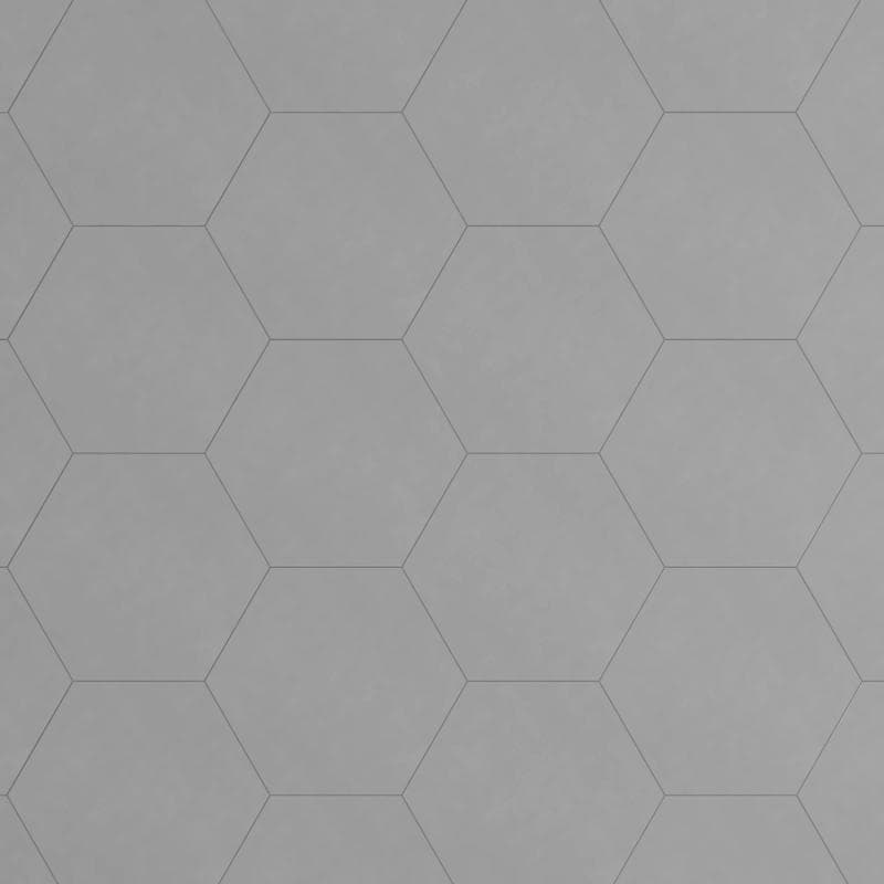 Riviera Solid Gray 8x9 Hexagon - Image 6