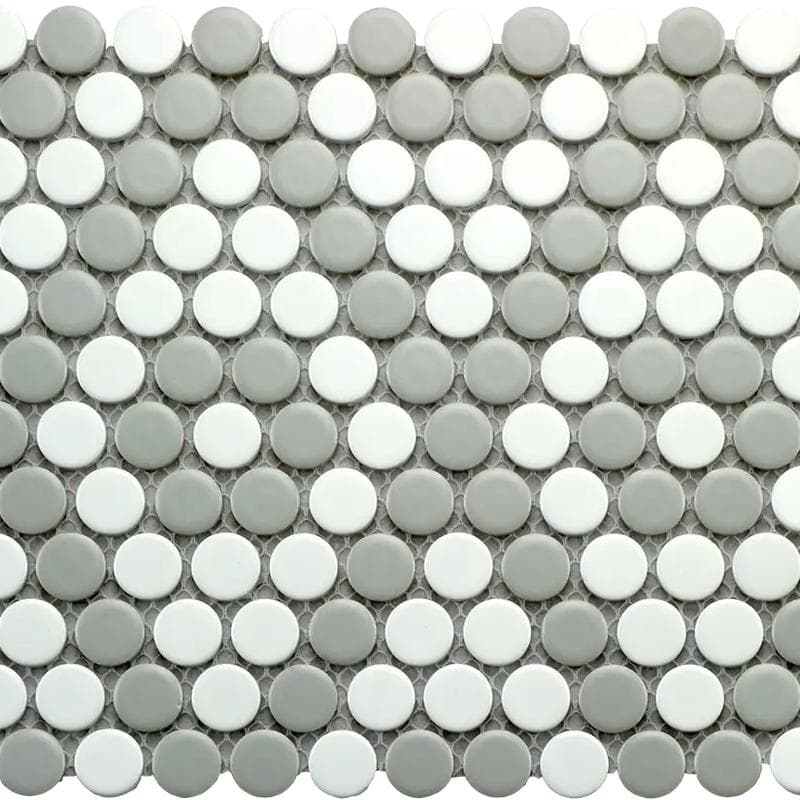 Mood Mosaics MG GR&W Penny Round 9x10 MOS - Image 1