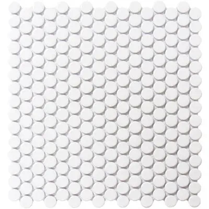 Mood Mosaics BG White Penny Round 12x12 MOS - Image 1