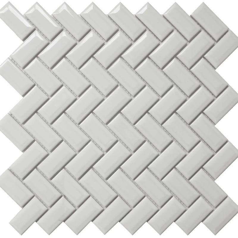 Mood Mosaics BG WH 12x12 Mos. Diamond Herring - Image 1