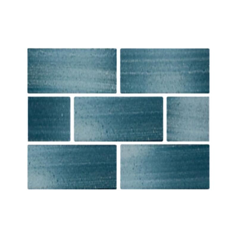 Aquabella Riviera Aqua Imperia 2x4 Glass Mosaic 12"x12" Pool Tile (RV-2425) - Image 1