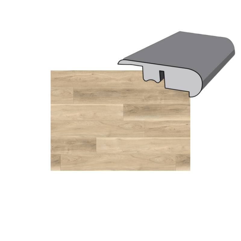 Bloom Beige 20 mil 94 x 1-3/4 Round Stair Nose Luxury Vinyl Plank - Image 1