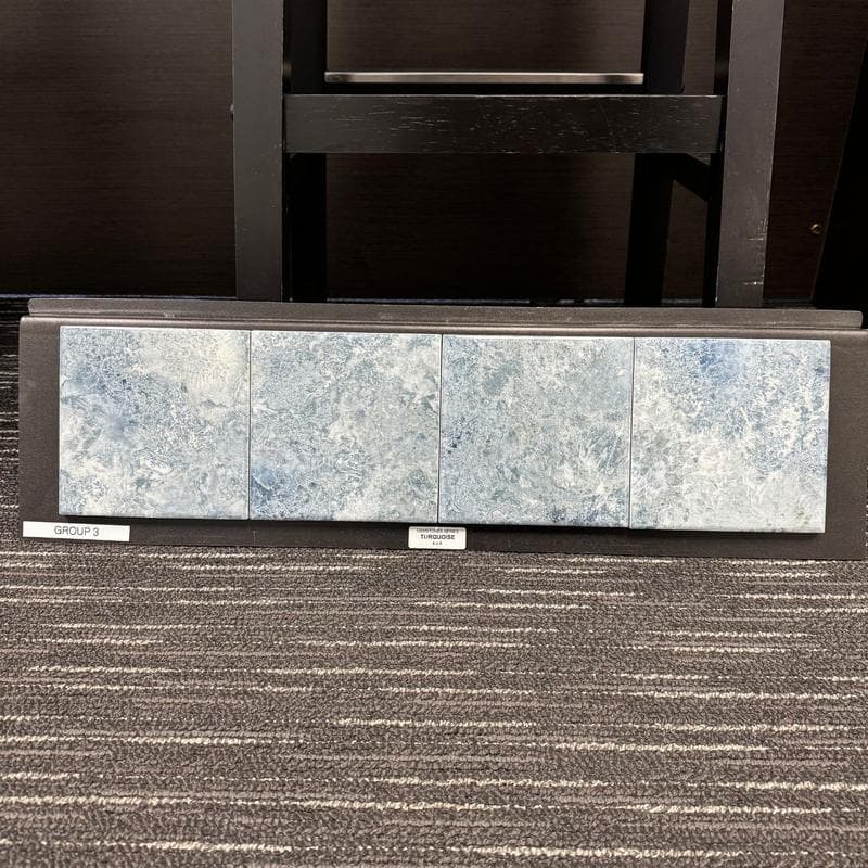 Aquabella Gemstones Turquoise 6x6 Porcelain Bullnose Pool Tile - Image 2