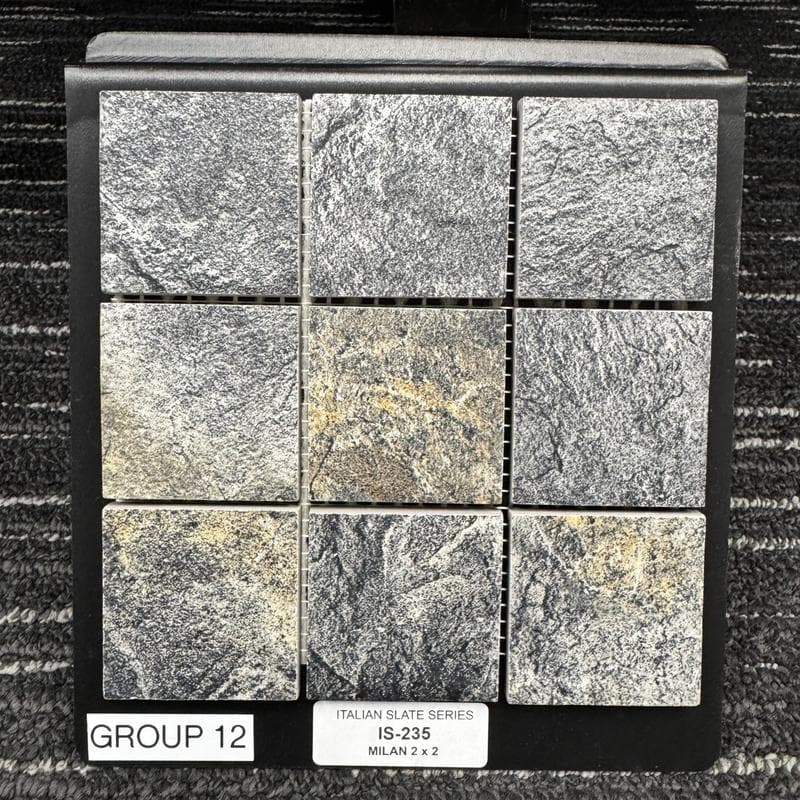 Aquabella Italian Slate Milan 2x2 Porcelain Mosaic 12"x12" Pool Tile (IS-235) - Image 2
