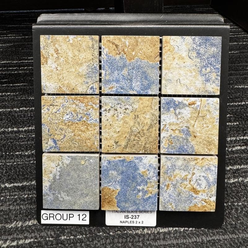 Aquabella Italian Slate Naples 2x2 Porcelain Mosaic 12"x12" Pool Tile (IS-237) - Image 2