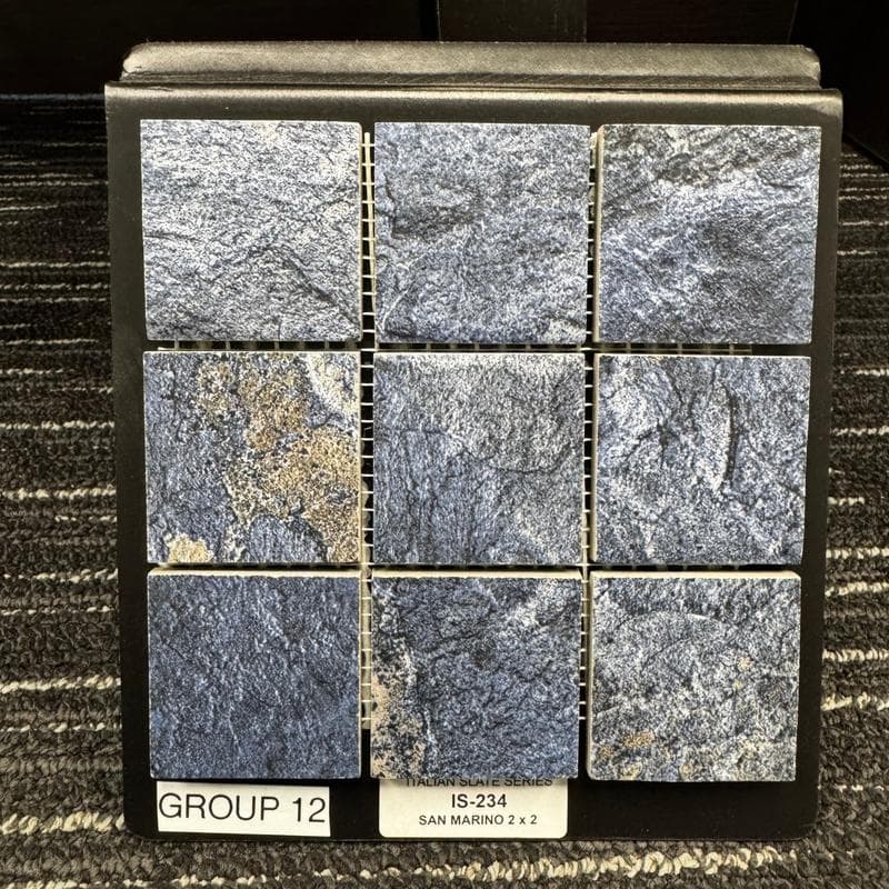 Aquabella Italian Slate San Marino 2x2 Porcelain Mosaic 12"x12" Pool Tile (IS-234) - Image 2