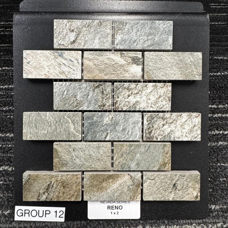Aquabella Nevada Reno 1x2 Porcelain Mosaic 12"x12" Pool Tile - Image 2