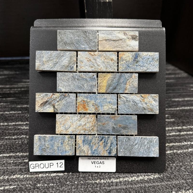 Aquabella Nevada Vegas 1x2 Porcelain Mosaic 12"x12" Pool Tile - Image 2
