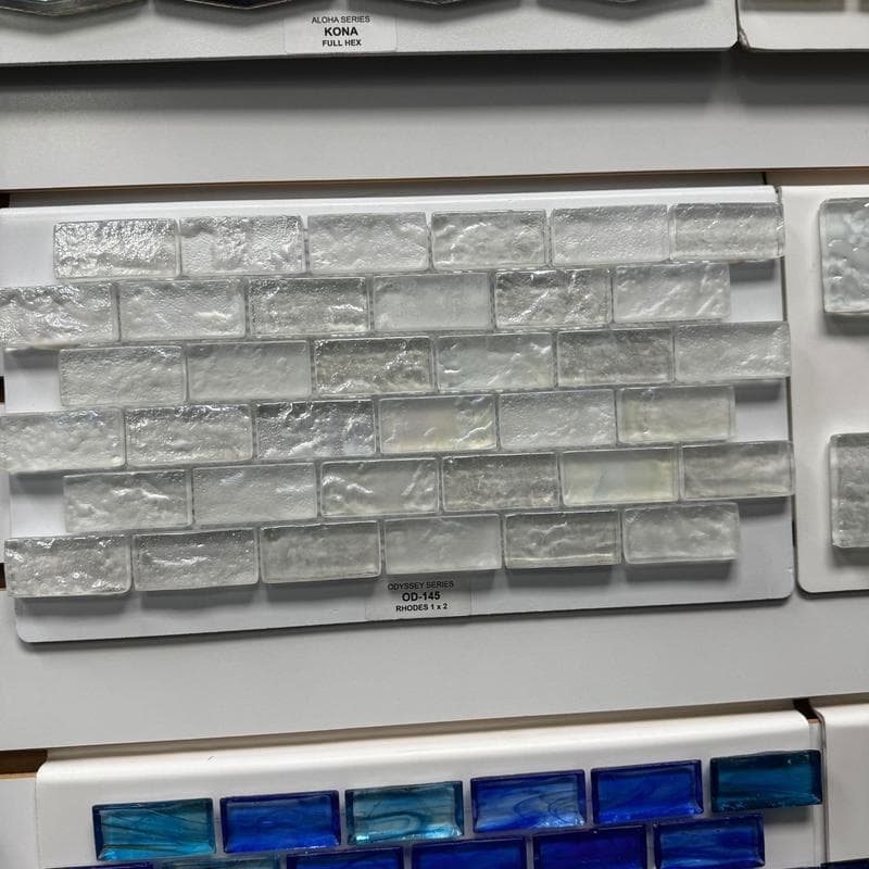 Aquabella Odyssey Rhodes 1x2 Glass Mosaic 12"x12" Pool Tile (OD-145) - Image 2
