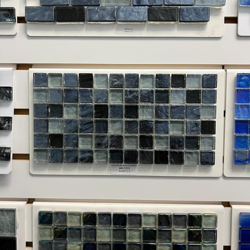 Aquabella Aurora Borealis Magic 1x1 Glass Mosaic 12"x12" Pool Tile (AB-1113) - Image 7