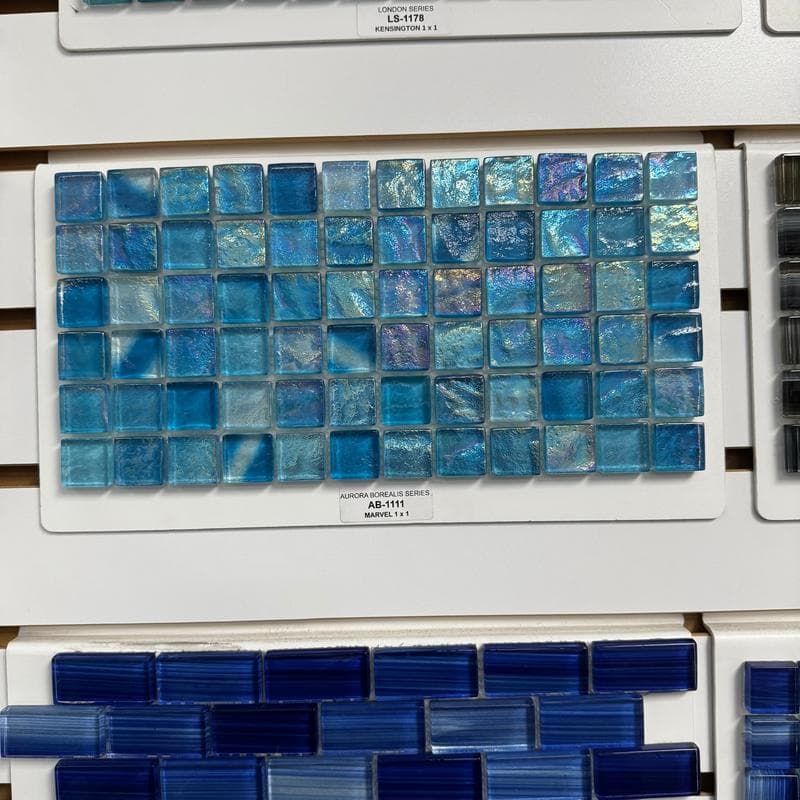 Aquabella Aurora Borealis Marvel 1x1 Glass Mosaic 12"x12" Pool Tile (AB-1111) - Image 6