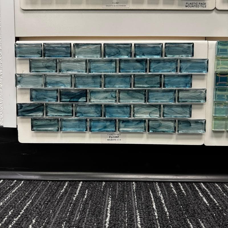 Aquabella Fjord Majestic 1x2 Glass Mosaic 12"x12" Pool Tile (FJ-1297) - Image 2