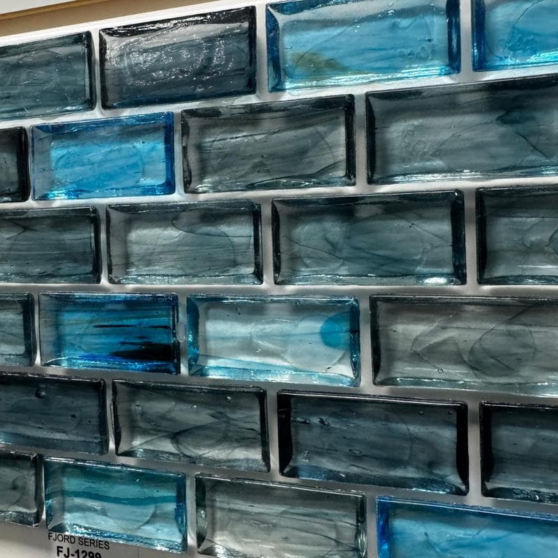 Aquabella Fjord Misty 1x2 Glass Mosaic 12"x12" Pool Tile (FJ-1299) - Image 4