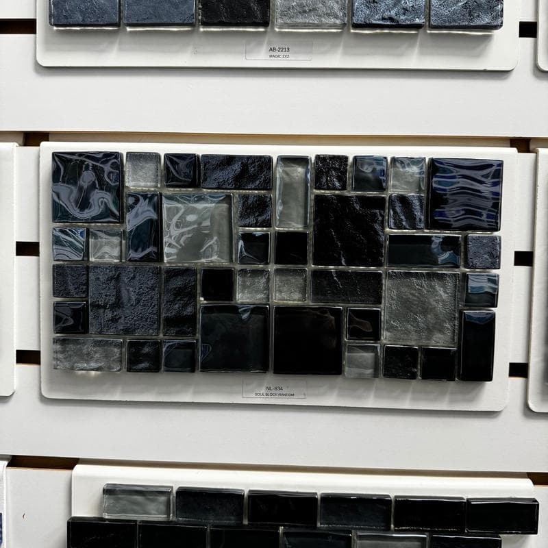 Aquabella Night Life Soul Block Random Glass Mosaic 12"x12" Pool Tile (NL-834) - Image 2