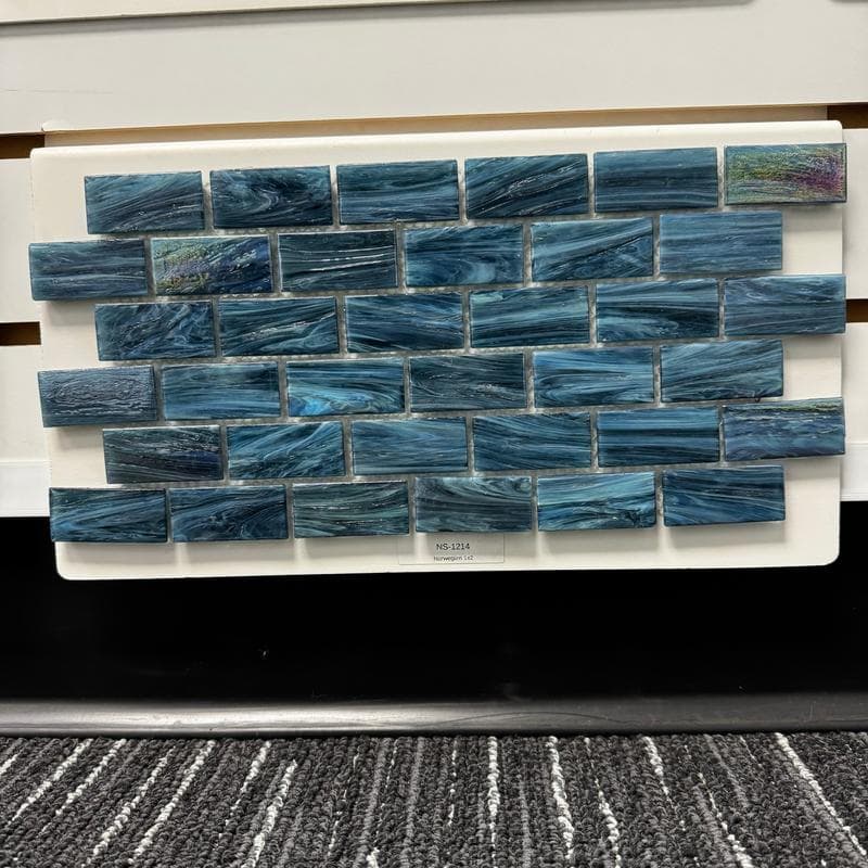 Aquabella North Seas Norwegian 1x2 Glass Mosaic 12"x12" Pool Tile (NS-1214) - Image 2