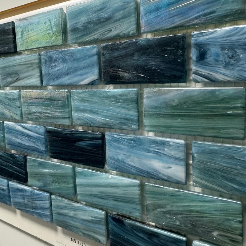 Aquabella North Seas Irish 1x2 Glass Mosaic 12"x12" Pool Tile (NS-1215) - Image 3