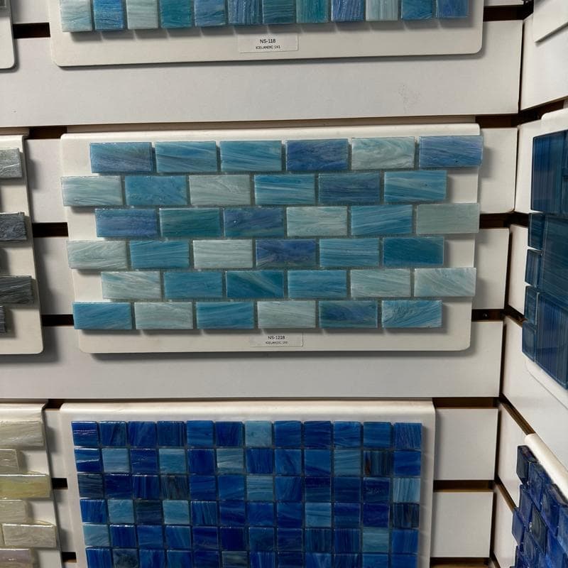 Aquabella North Seas Icelandic 1x2 Glass Mosaic 12"x12" Pool Tile (NS-1218) - Image 2